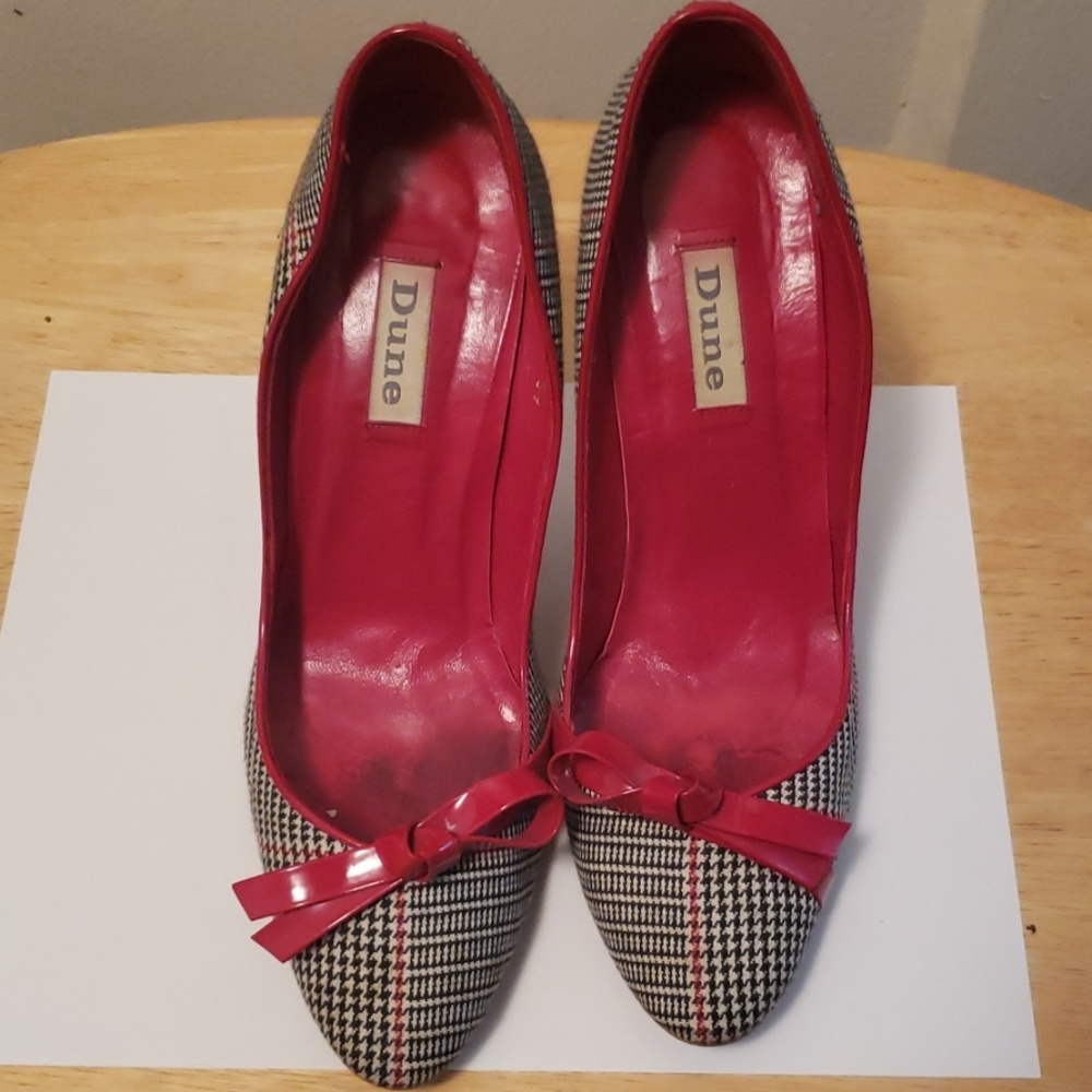 Dune check patent court shoes
